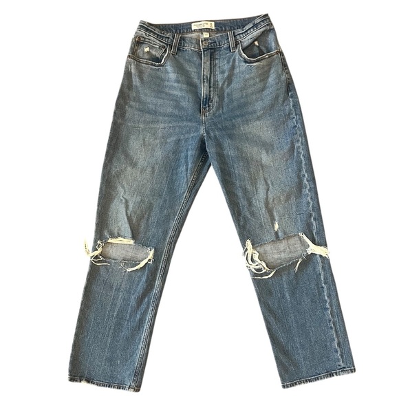 Abercrombie & Fitch Denim - Abercrombie & Fitch The Ankle Straight Leg Jeans Ultra High Rise Size‎ 28